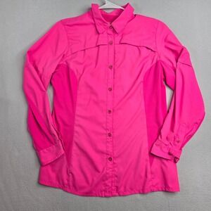 REAL LEGENDS‎ Freewater sport Performance Fishing Shirt Long Sleeve Pink Size L